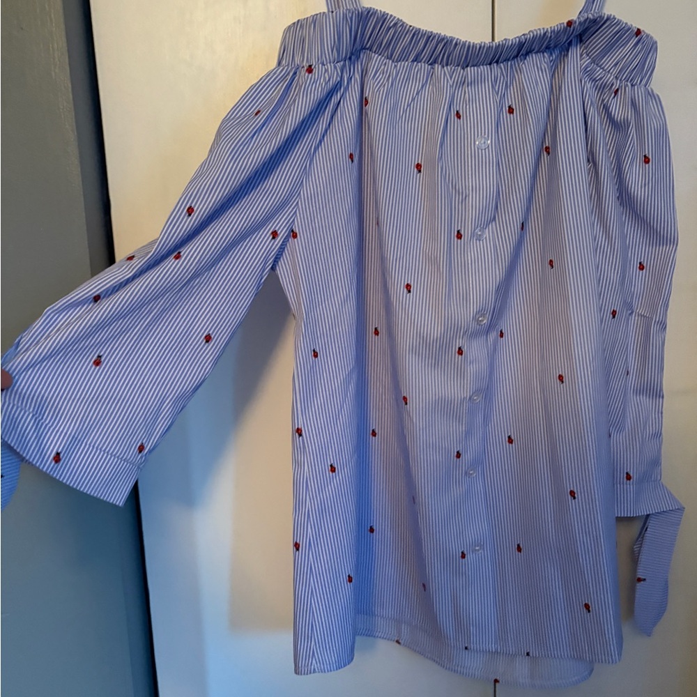 NWT SZ 8 SERAPHINE OFS BLOUSE